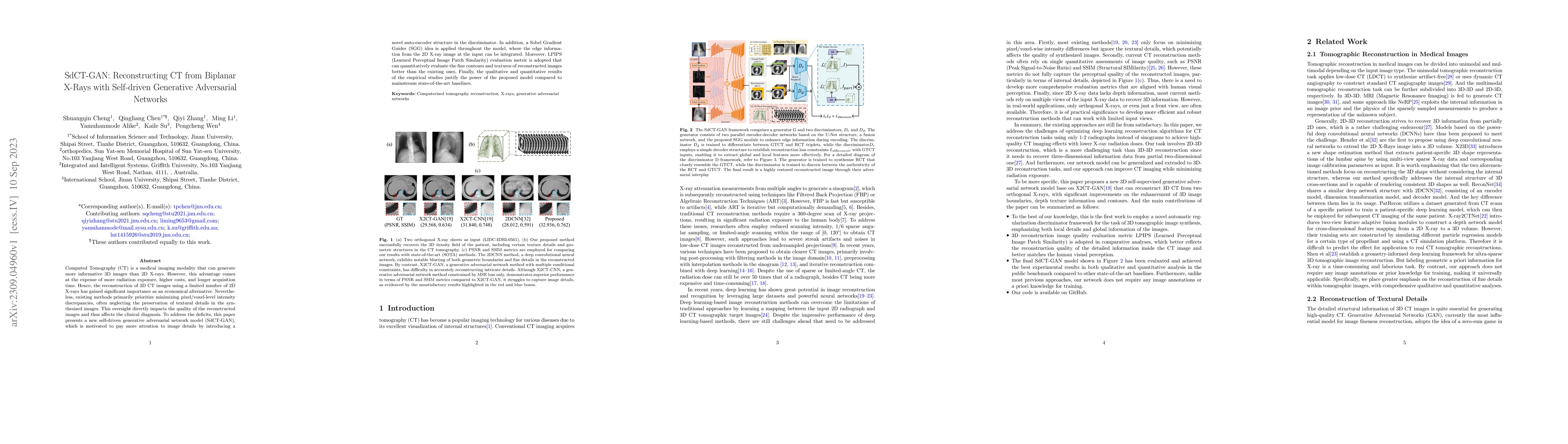 Thumbnail for SdCT-GAN: Reconstructing CT from Biplanar X-Rays with Self-driven
  Generative Adversarial Networks