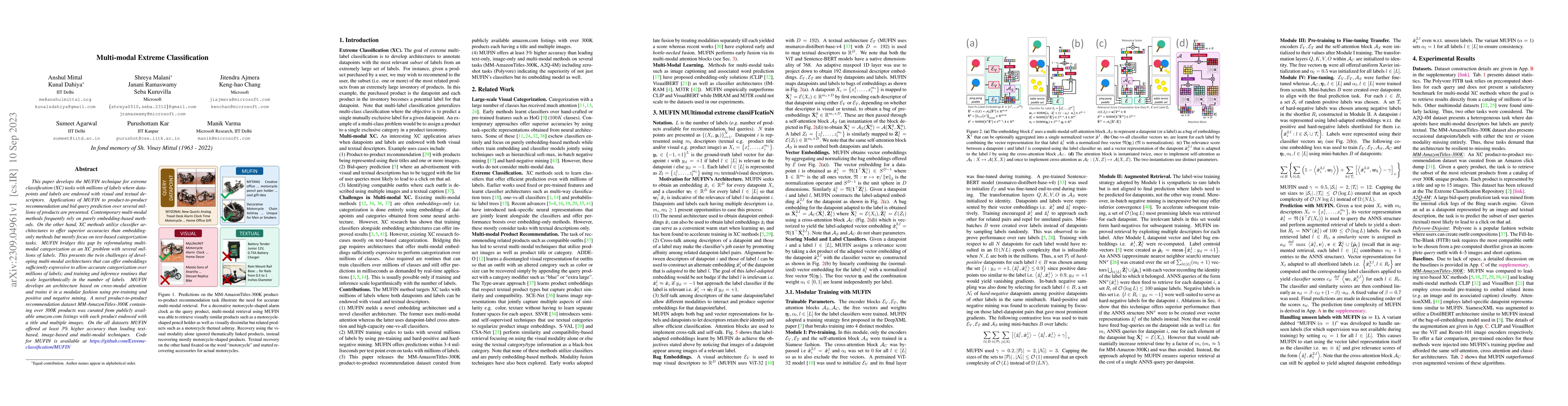 Thumbnail for Multi-modal Extreme Classification