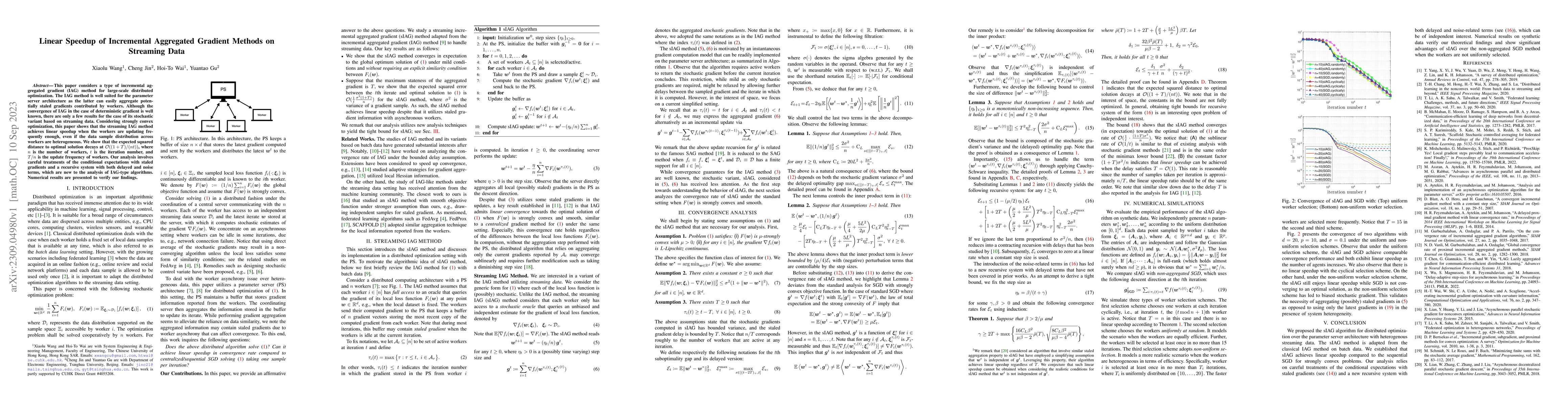 Thumbnail for Linear Speedup of Incremental Aggregated Gradient Methods on Streaming
  Data