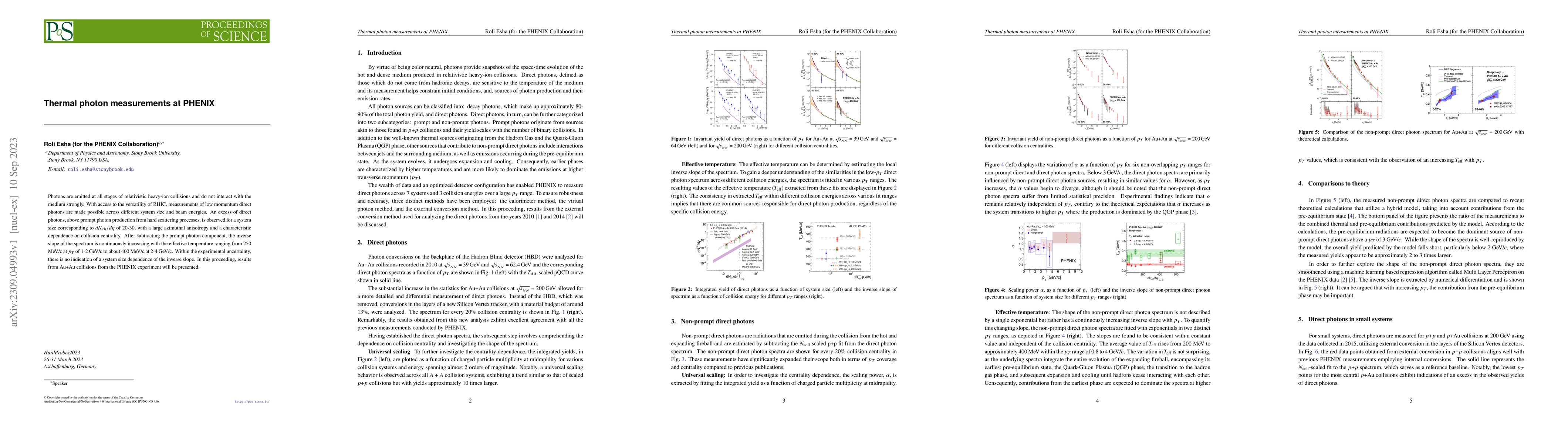 Thumbnail for Thermal photon measurements at PHENIX