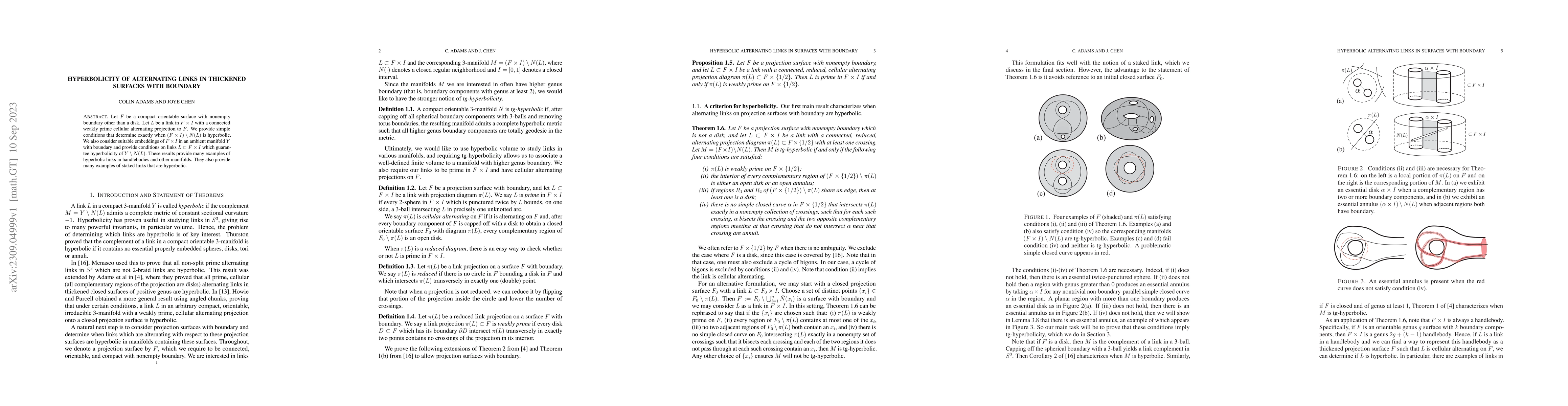 Thumbnail for Hyperbolicity of Alternating Links in Thickened Surfaces with Boundary
