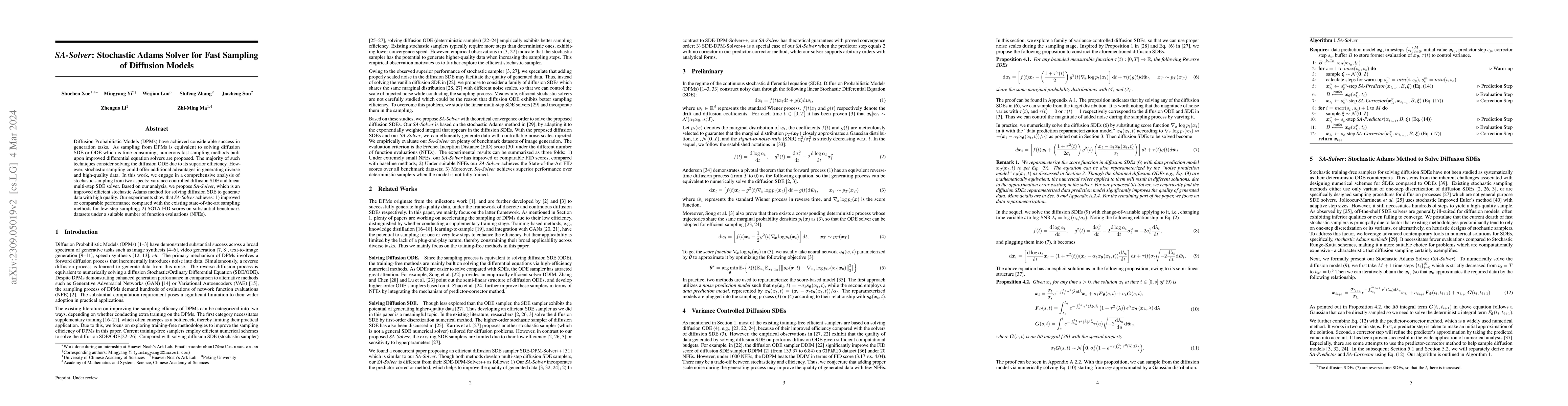 Thumbnail for SA-Solver: Stochastic Adams Solver for Fast Sampling of Diffusion Models