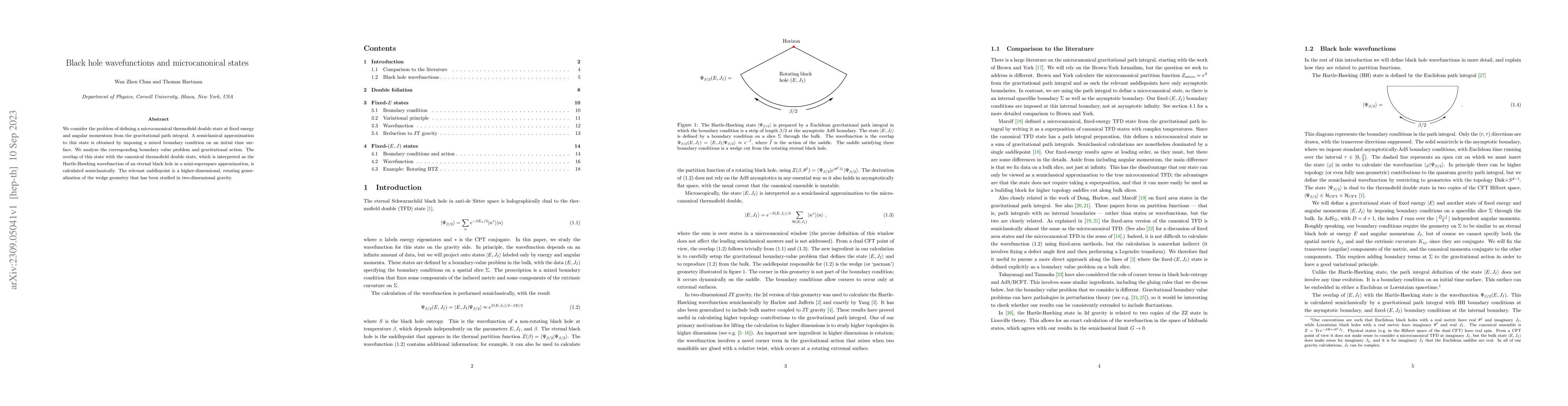 Thumbnail for Black hole wavefunctions and microcanonical states
