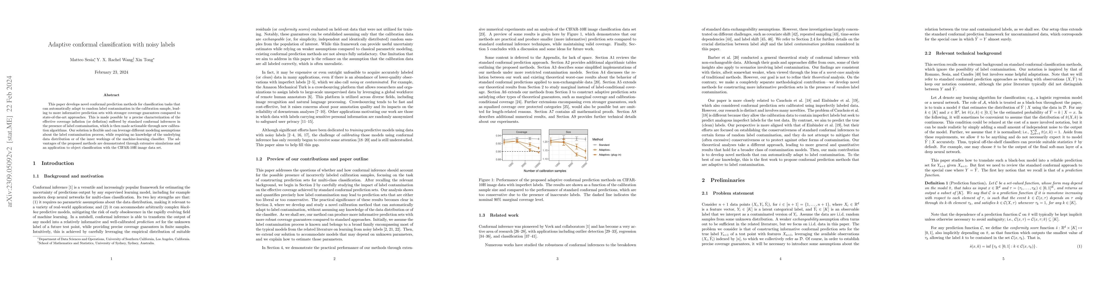 Thumbnail for Adaptive conformal classification with noisy labels
