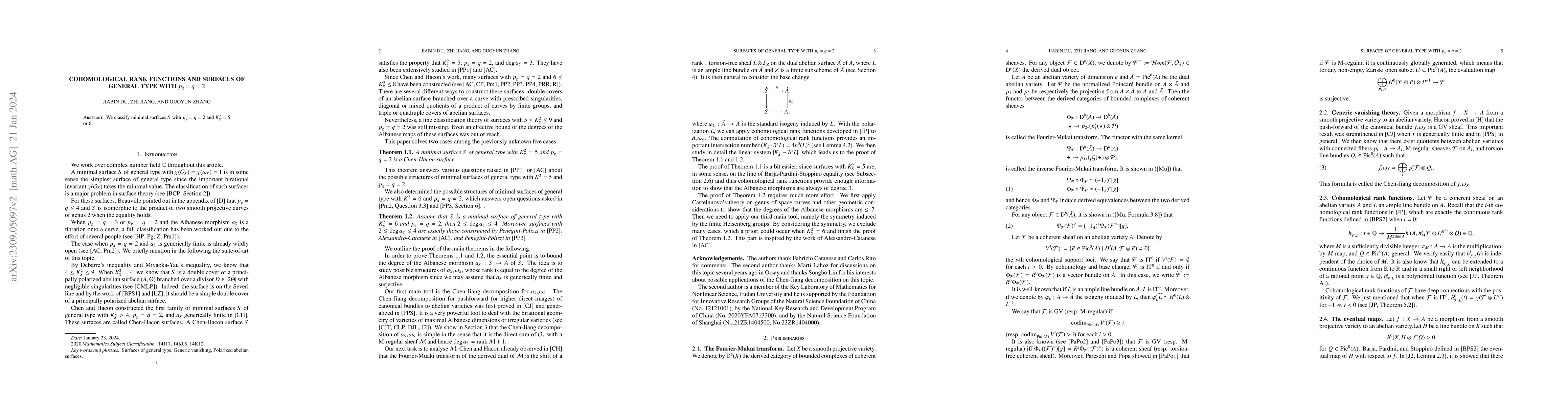 Thumbnail for Cohomological rank functions and surfaces of general type with $p_g=q=2$