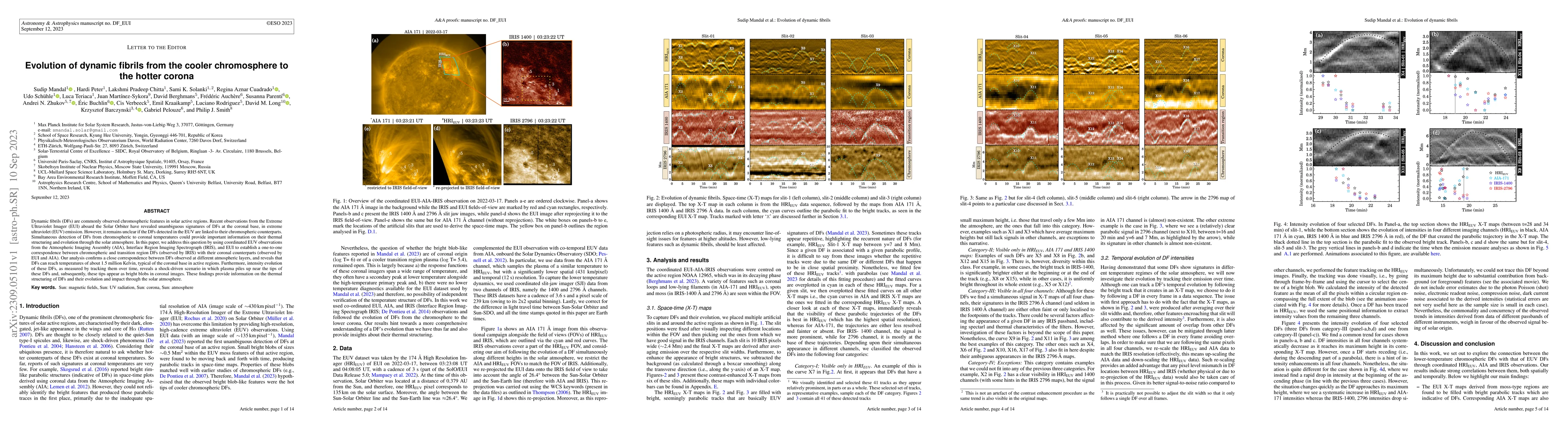 Thumbnail for Evolution of dynamic fibrils from the cooler chromosphere to the hotter
  corona