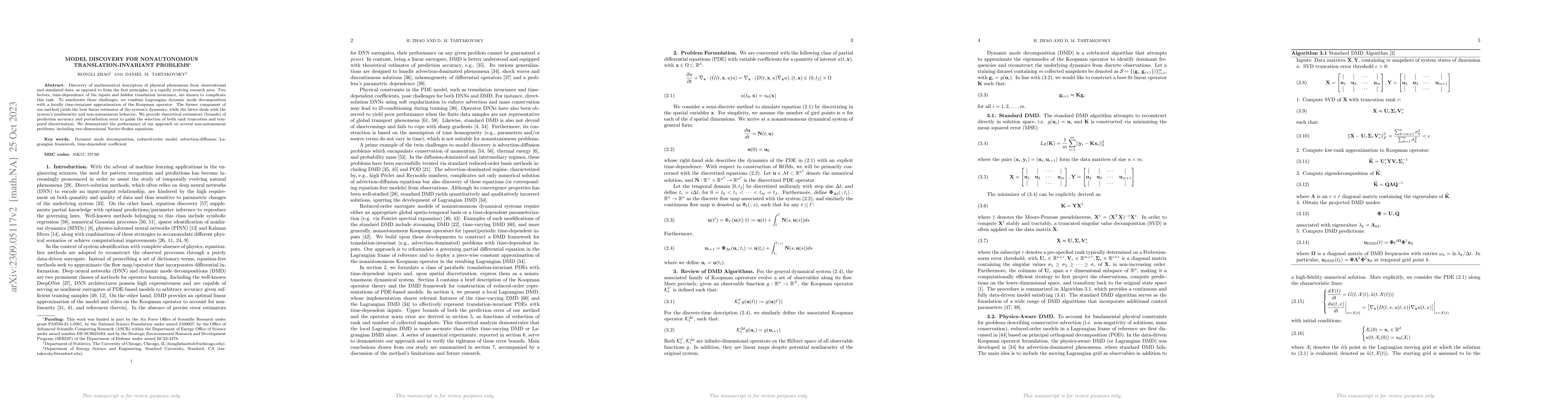 Thumbnail for Model discovery for nonautonomous translation-invariant problems