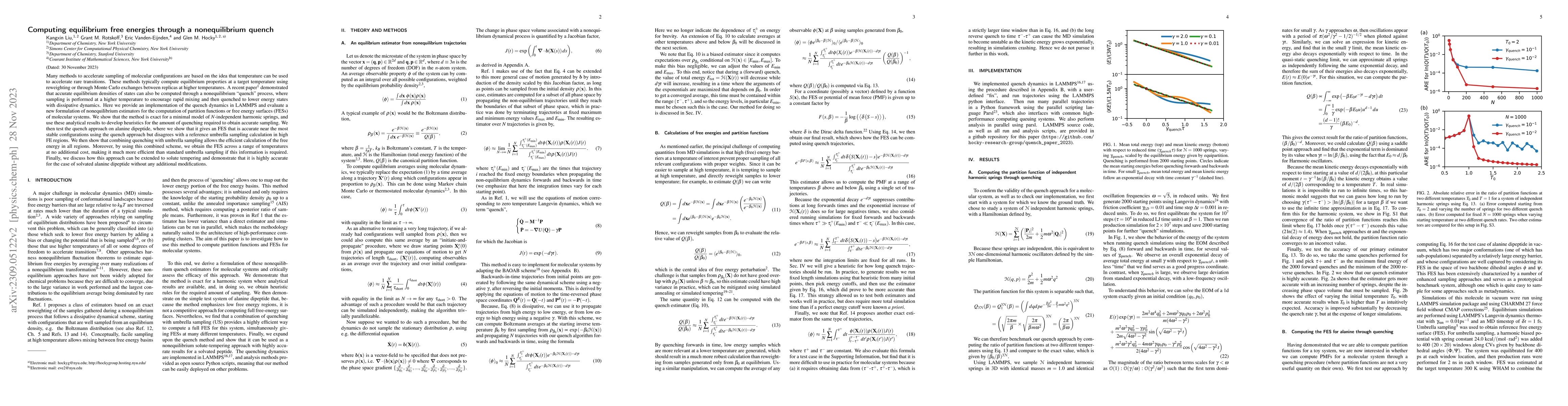 Thumbnail for Computing equilibrium free energies through a nonequilibrium quench
