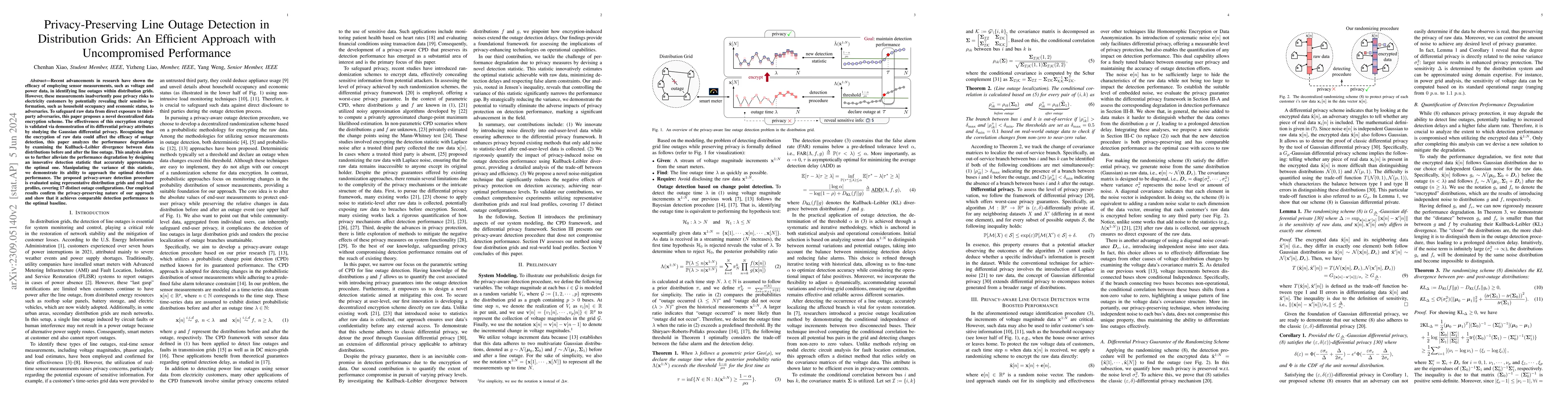 Thumbnail for Privacy-Preserving Line Outage Detection in Distribution Grids: An
  Efficient Approach with Uncompromised Performance