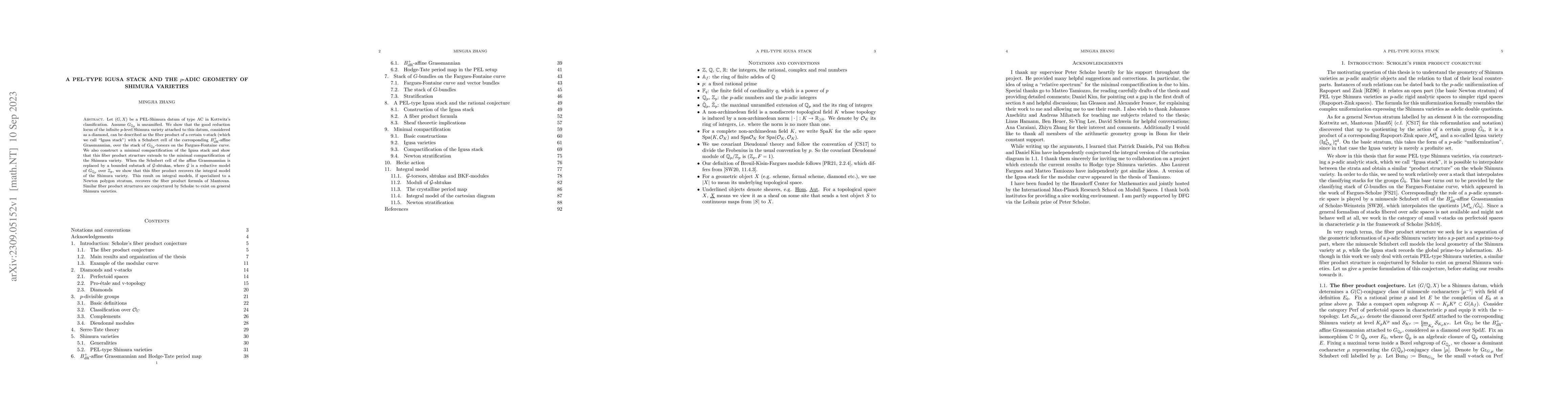Thumbnail for A PEL-type Igusa Stack and the $p$-adic Geometry of Shimura Varieties