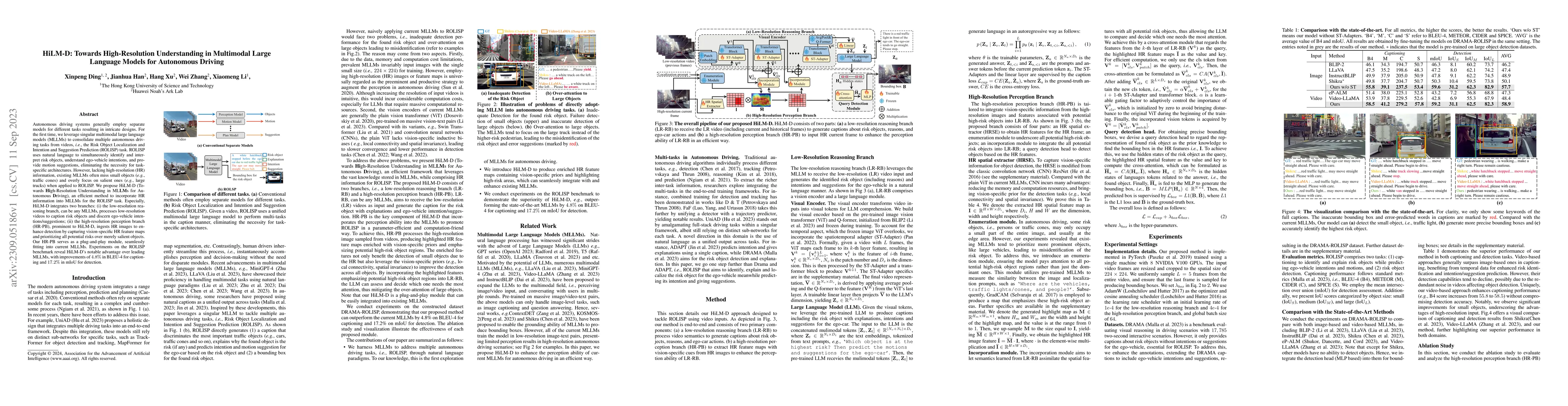 Thumbnail for HiLM-D: Towards High-Resolution Understanding in Multimodal Large
  Language Models for Autonomous Driving