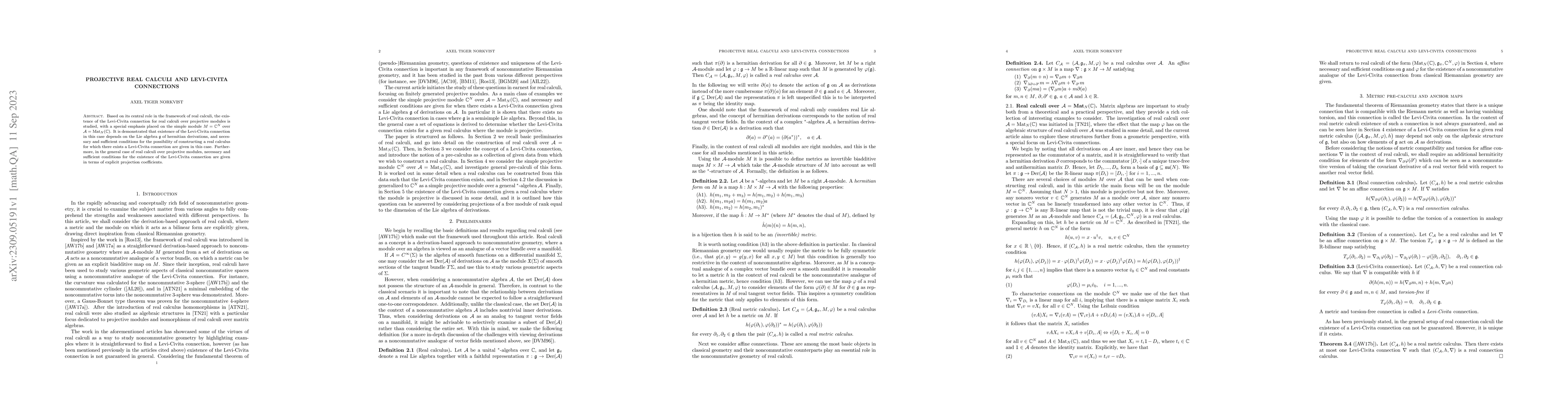 Thumbnail for Projective real calculi and Levi-Civita connections