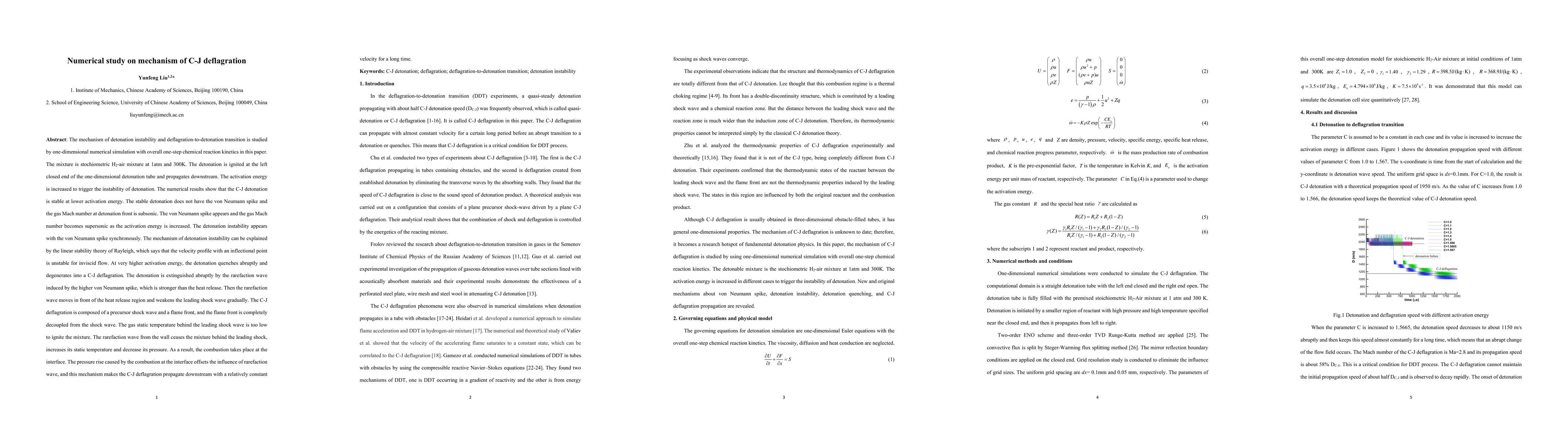 Thumbnail for Numerical study on mechanism of C-J deflagration