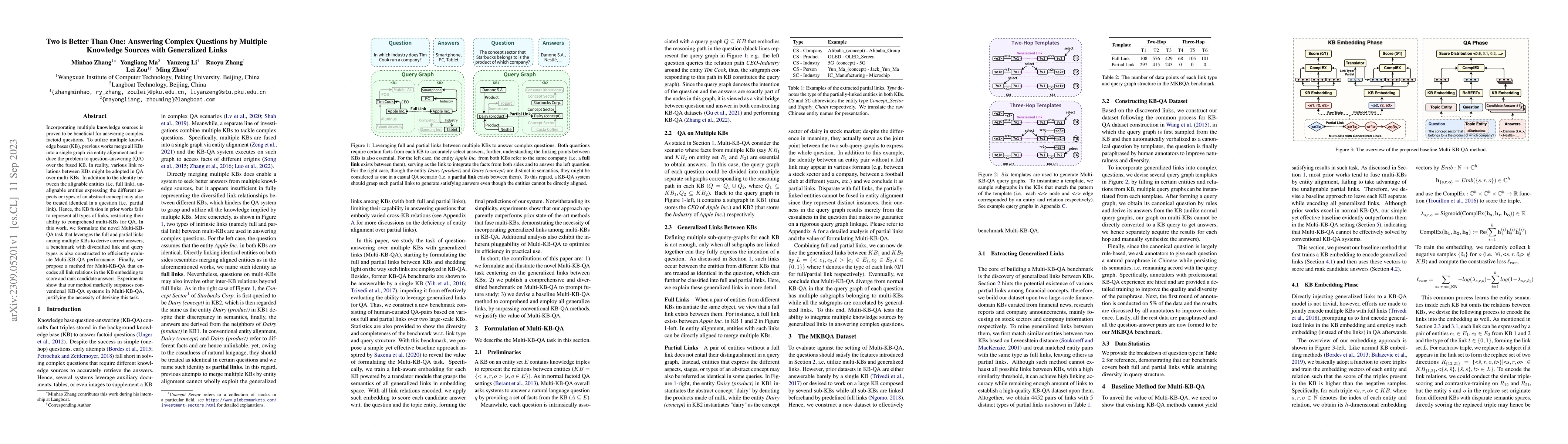 Thumbnail for Two is Better Than One: Answering Complex Questions by Multiple
  Knowledge Sources with Generalized Links
