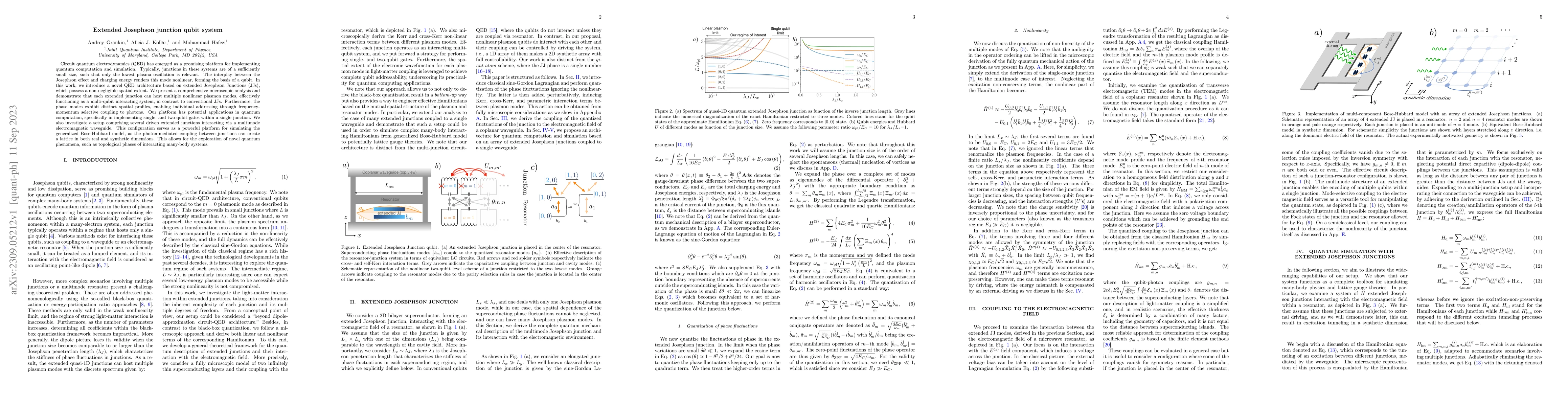 Thumbnail for Extended Josephson junction qubit system