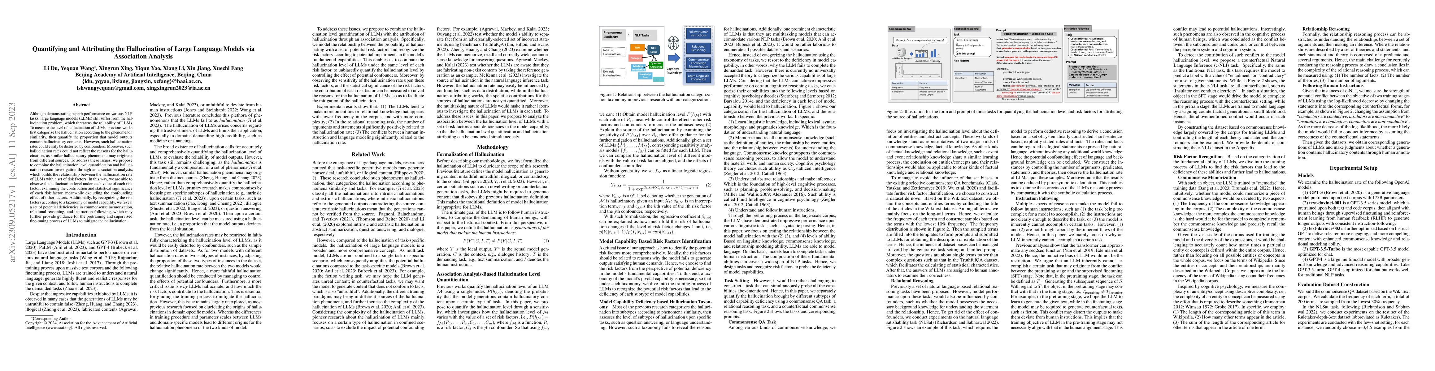 Thumbnail for Quantifying and Attributing the Hallucination of Large Language Models
  via Association Analysis