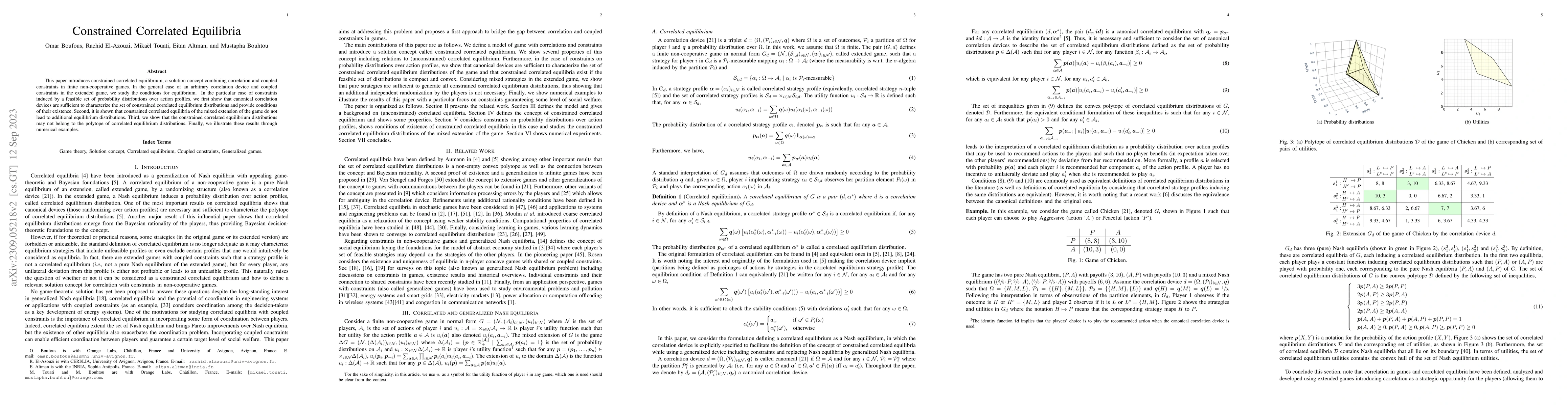 Thumbnail for Constrained Correlated Equilibria