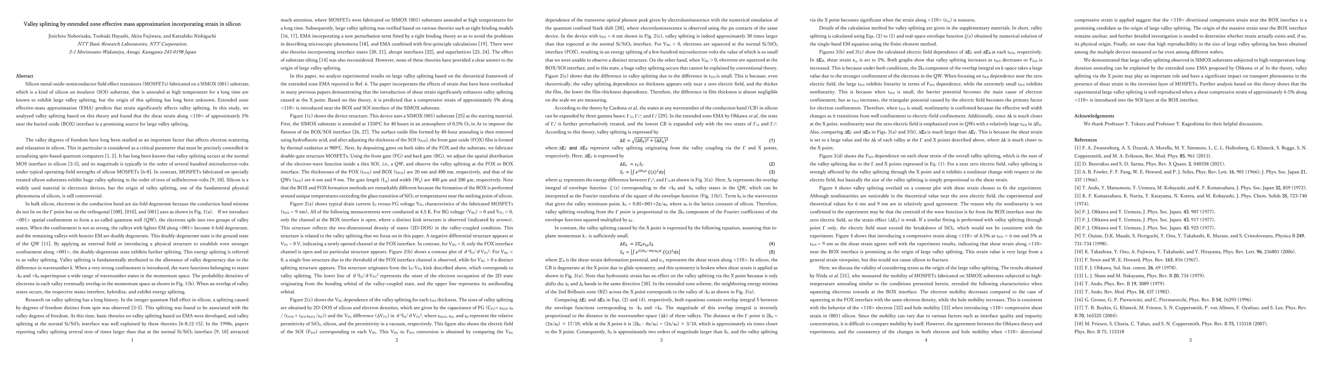 Thumbnail for Valley splitting by extended zone effective mass approximation
  incorporating strain in silicon
