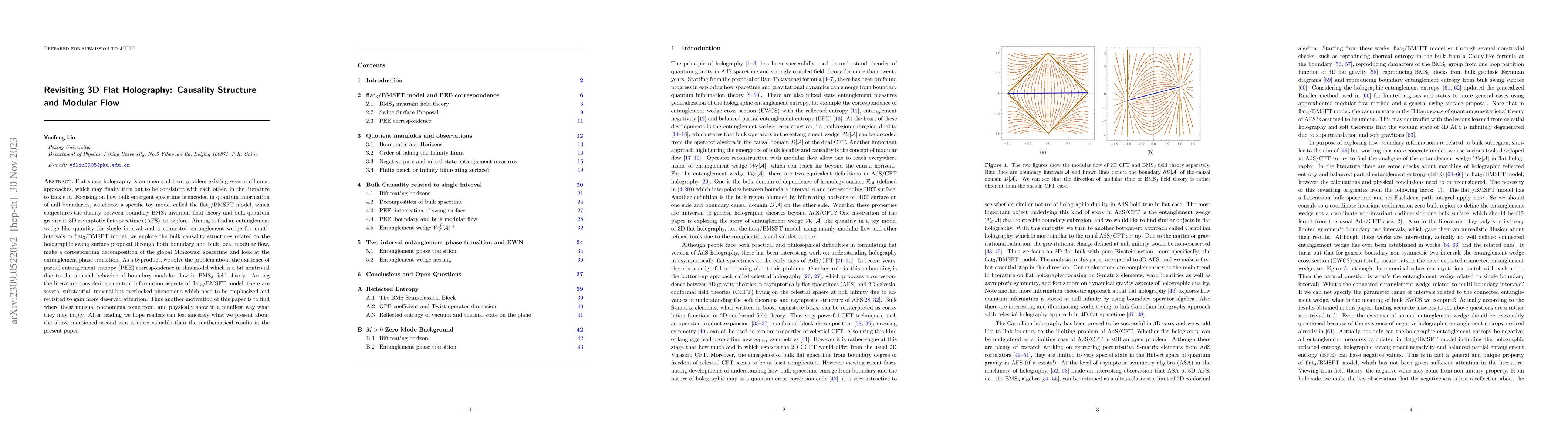 Thumbnail for Revisiting 3D Flat Holography: Causality Structure and Modular flow