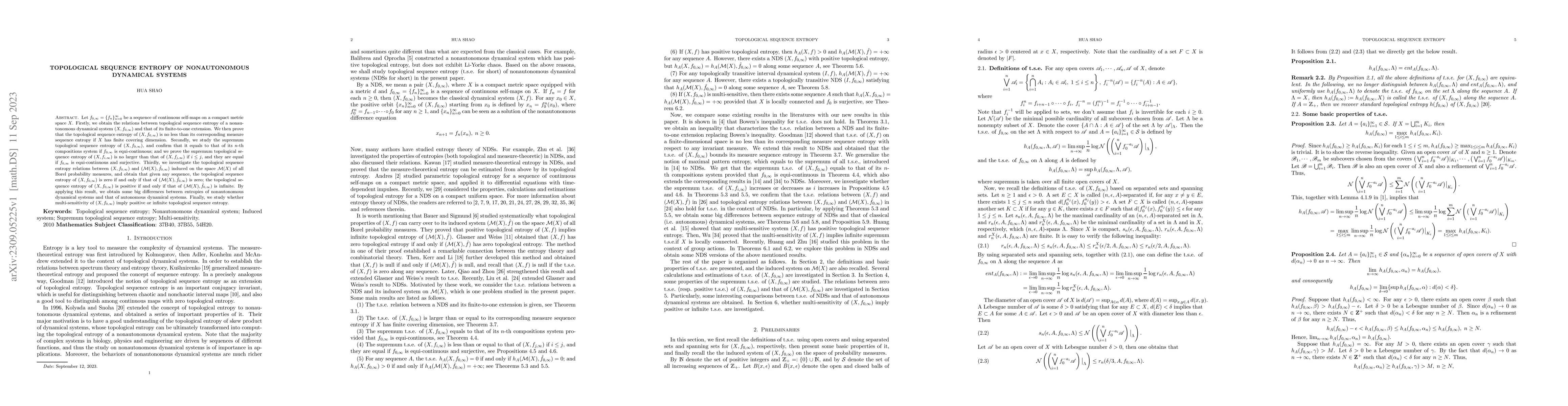 Thumbnail for Topological sequence entropy of nonautonomous dynamical systems