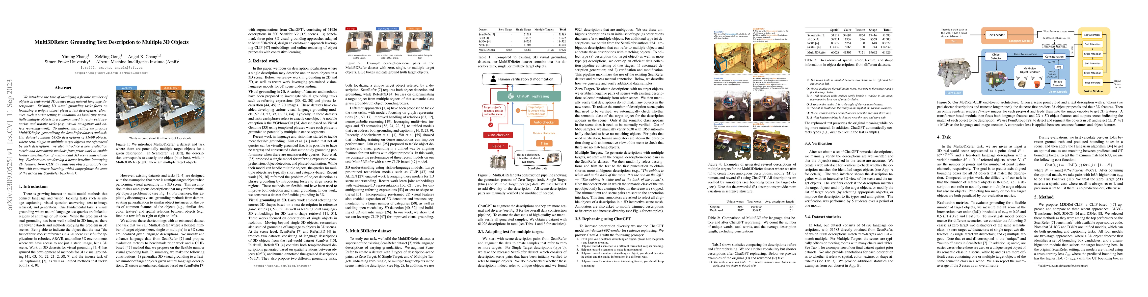 Thumbnail for Multi3DRefer: Grounding Text Description to Multiple 3D Objects