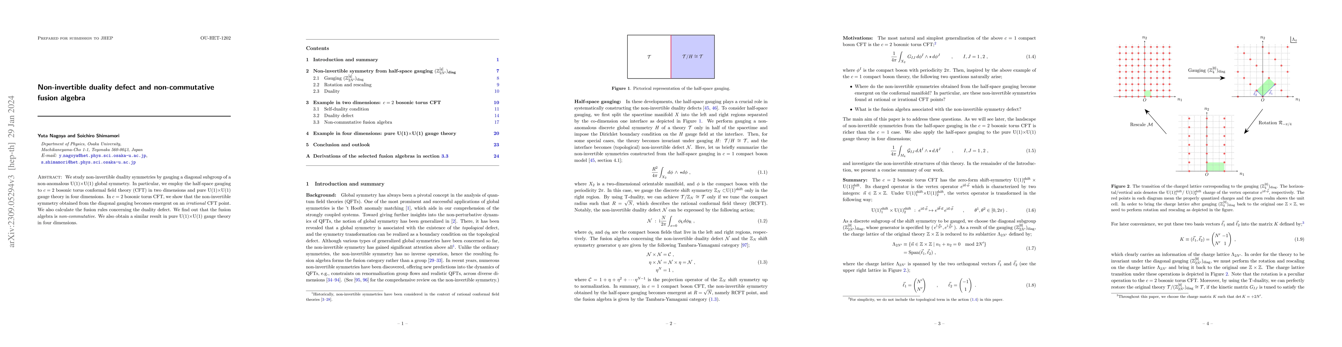 Thumbnail for Non-invertible duality defect and non-commutative fusion algebra