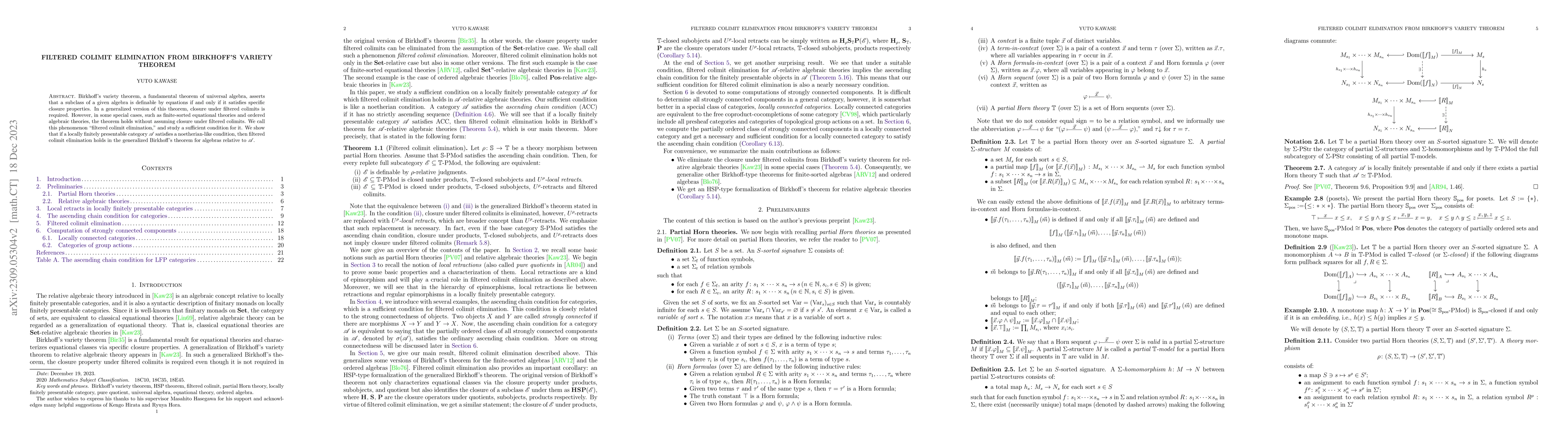 Thumbnail for Filtered colimit elimination from Birkhoff's variety theorem