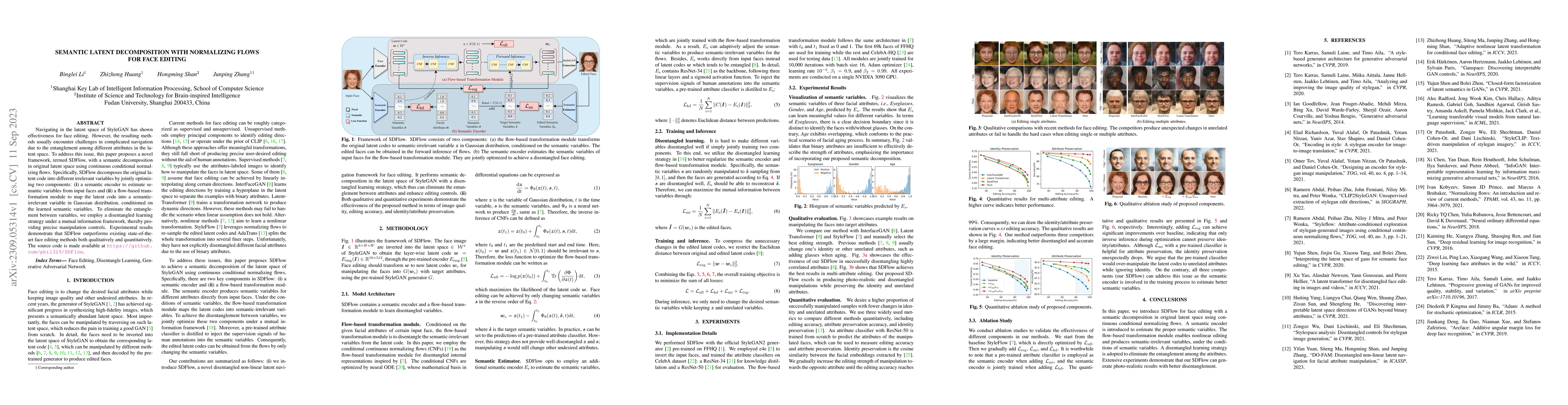 Thumbnail for Semantic Latent Decomposition with Normalizing Flows for Face Editing
