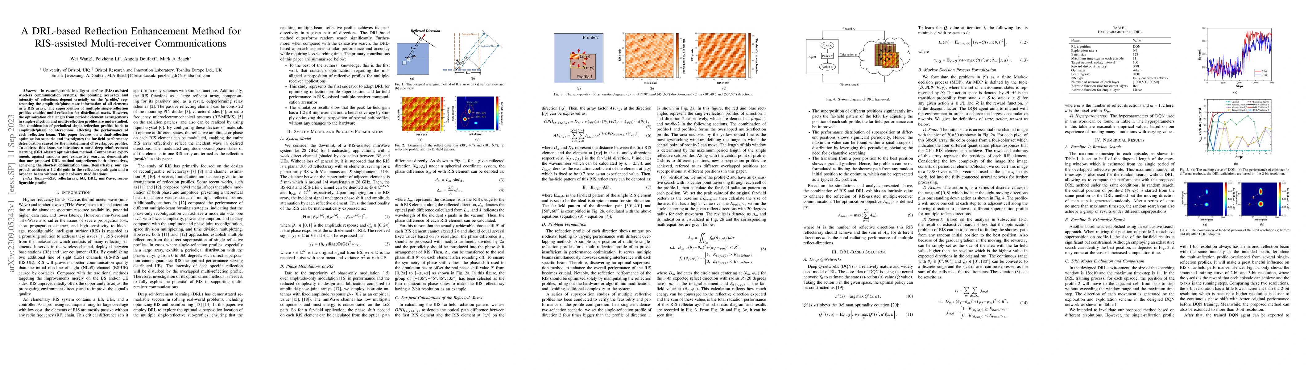 Thumbnail for A DRL-based Reflection Enhancement Method for RIS-assisted
  Multi-receiver Communications