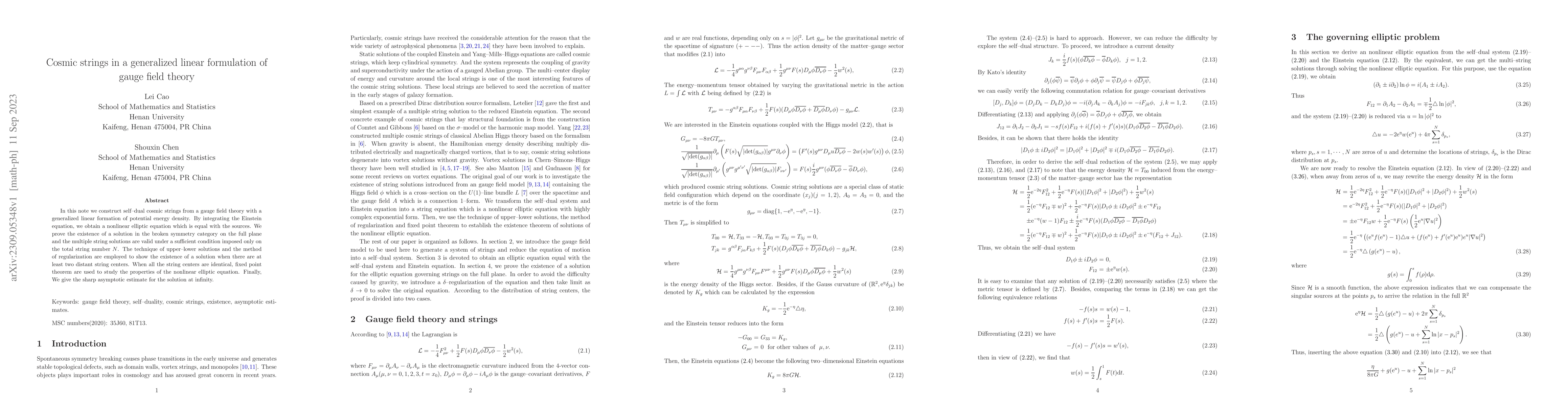 Thumbnail for Cosmic strings in a generalized linear formulation of gauge field theory