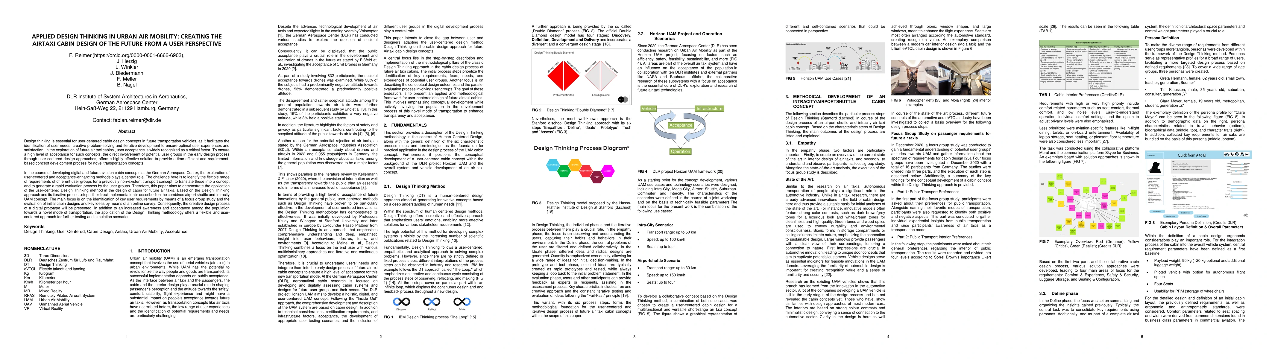 Thumbnail for Applied design thinking in urban air mobility: creating the airtaxi
  cabin design of the future from a user perspective