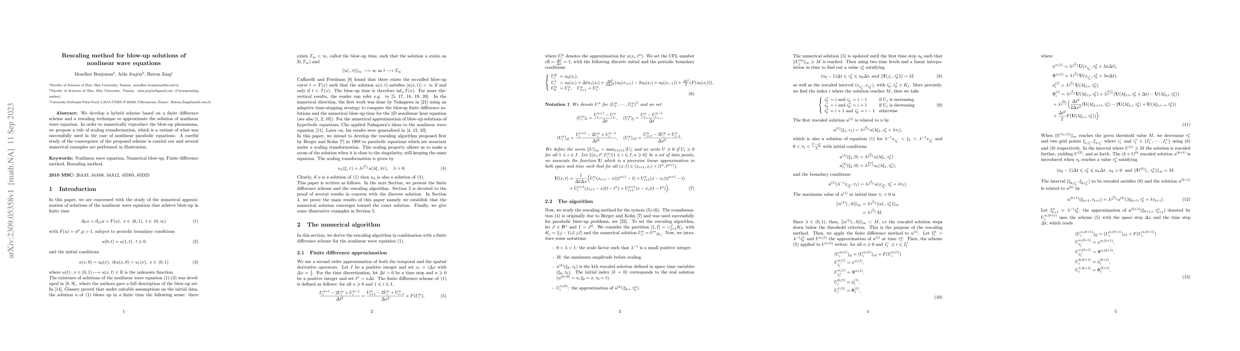 Thumbnail for Rescaling method for blow-up solutions of nonlinear wave equations