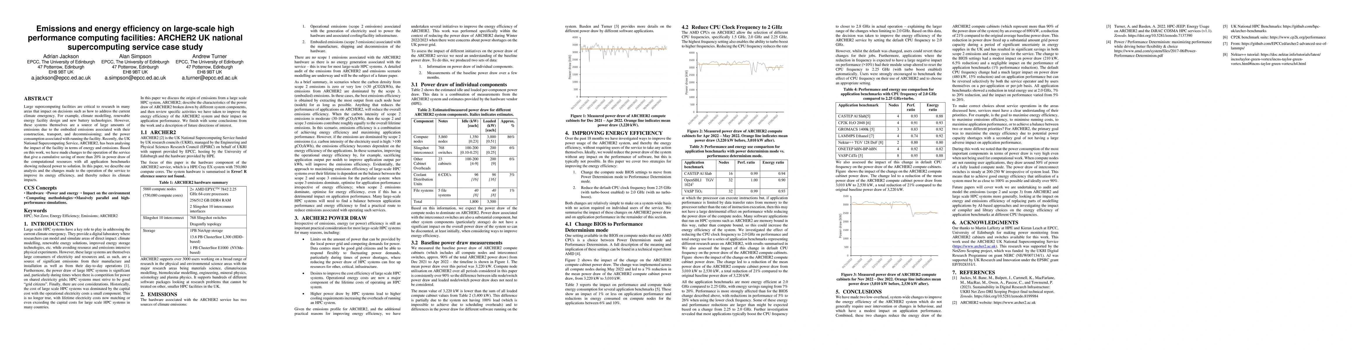 Thumbnail for Emissions and energy efficiency on large-scale high performance
  computing facilities: ARCHER2 UK national supercomputing service case study