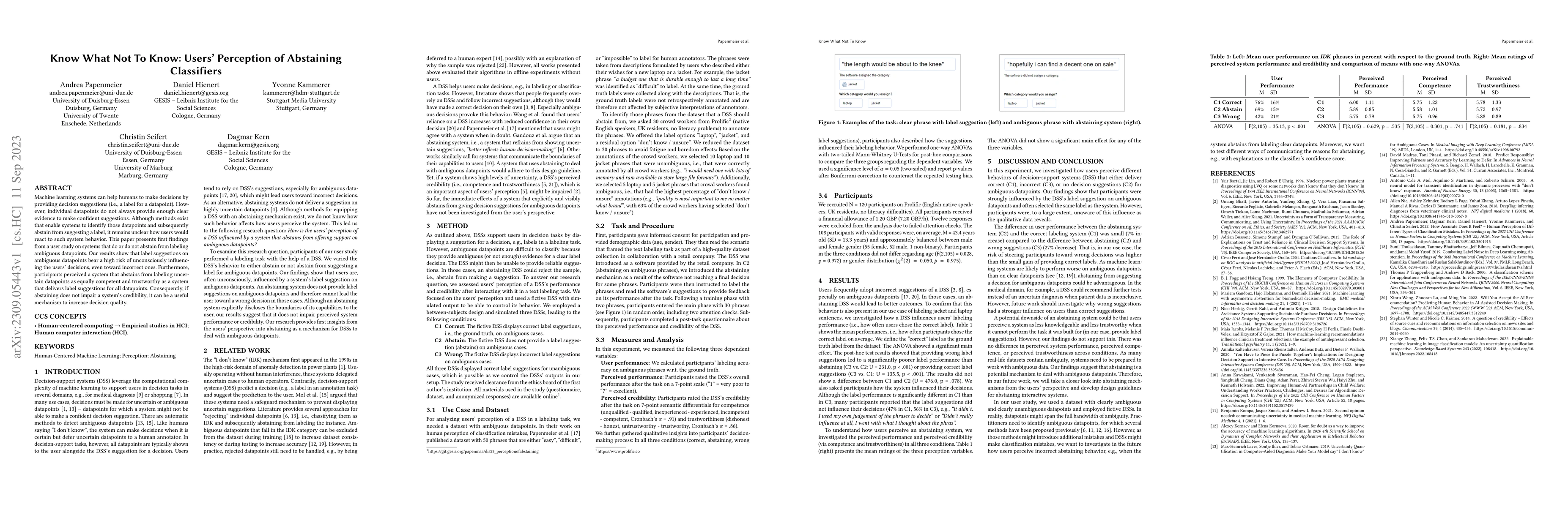 Thumbnail for Know What Not To Know: Users' Perception of Abstaining Classifiers