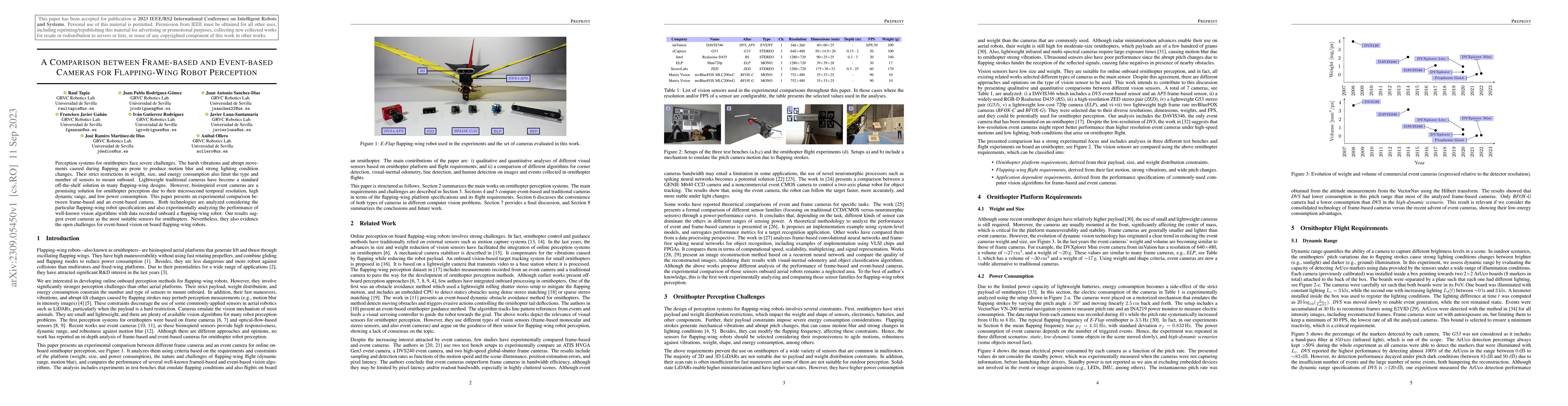 Thumbnail for A Comparison between Frame-based and Event-based Cameras for
  Flapping-Wing Robot Perception