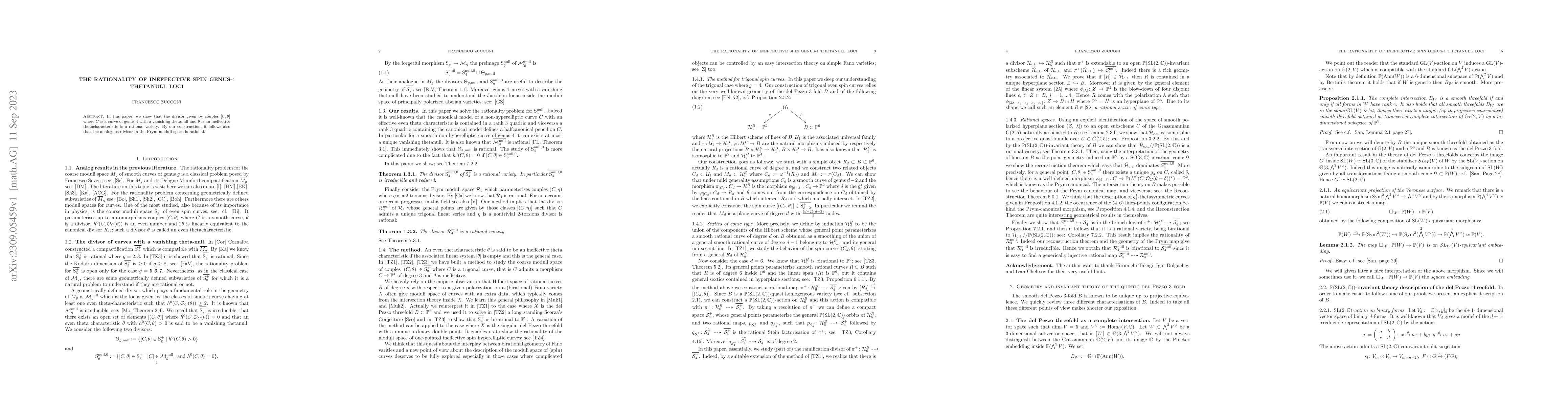 Thumbnail for The rationality of ineffective spin genus-4 thetanull loci
