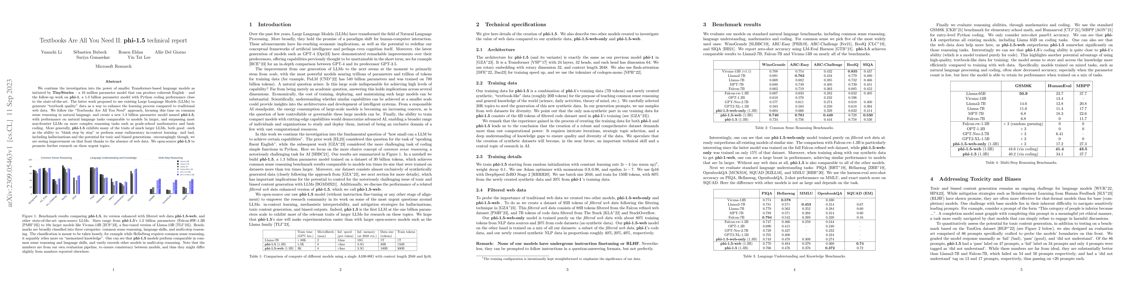 Thumbnail for Textbooks Are All You Need II: phi-1.5 technical report