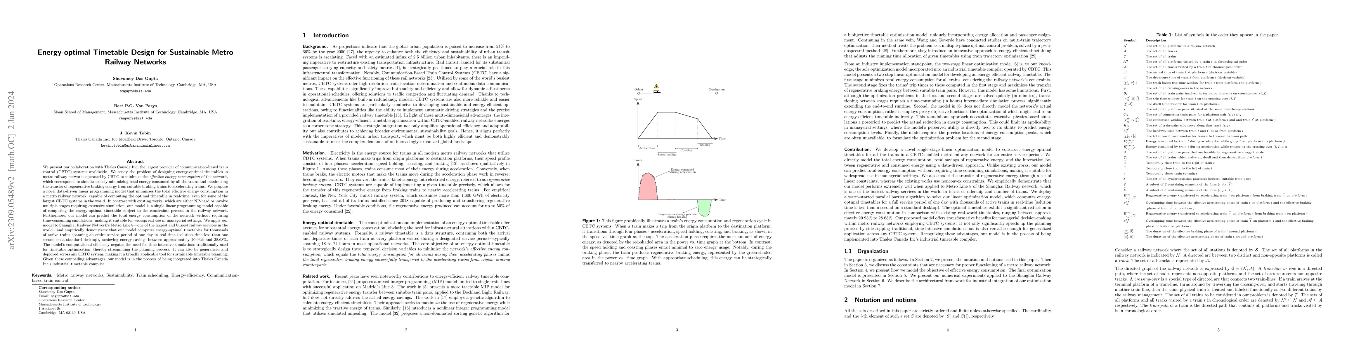Thumbnail for Energy-optimal Timetable Design for Sustainable Metro Railway Networks