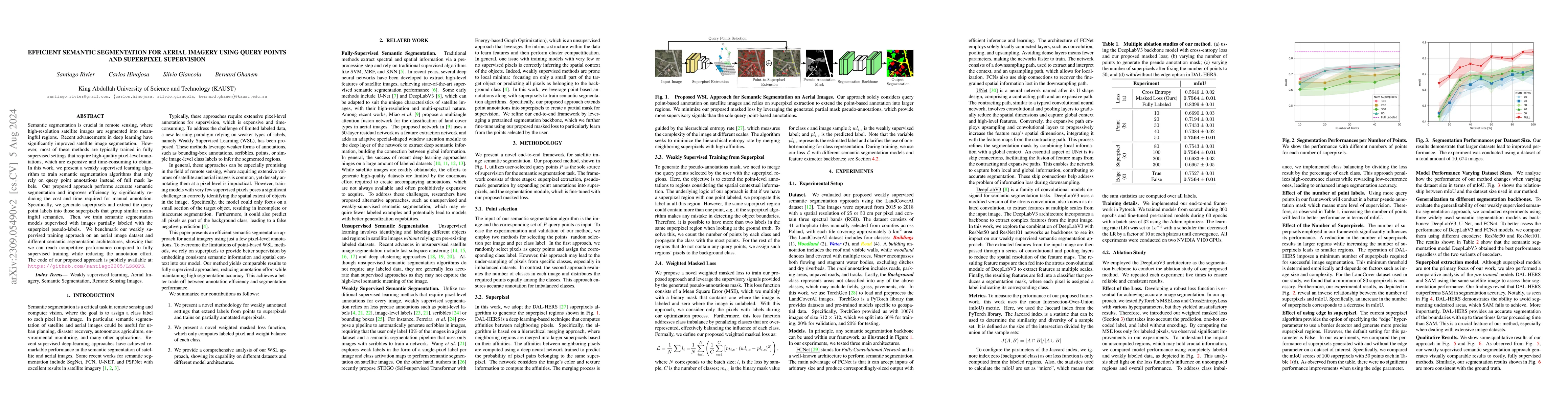 Thumbnail for Learning Semantic Segmentation with Query Points Supervision on Aerial
  Images