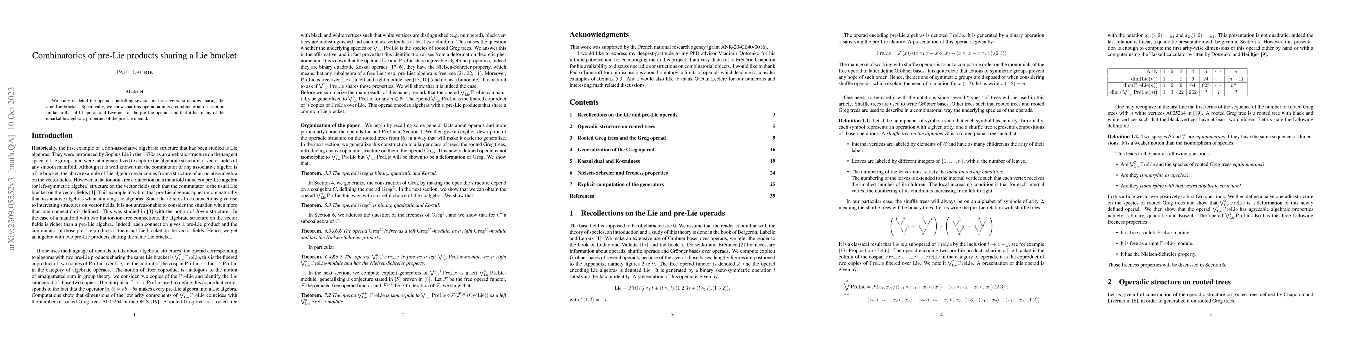 Thumbnail for Combinatorics of pre-Lie products sharing a Lie bracket