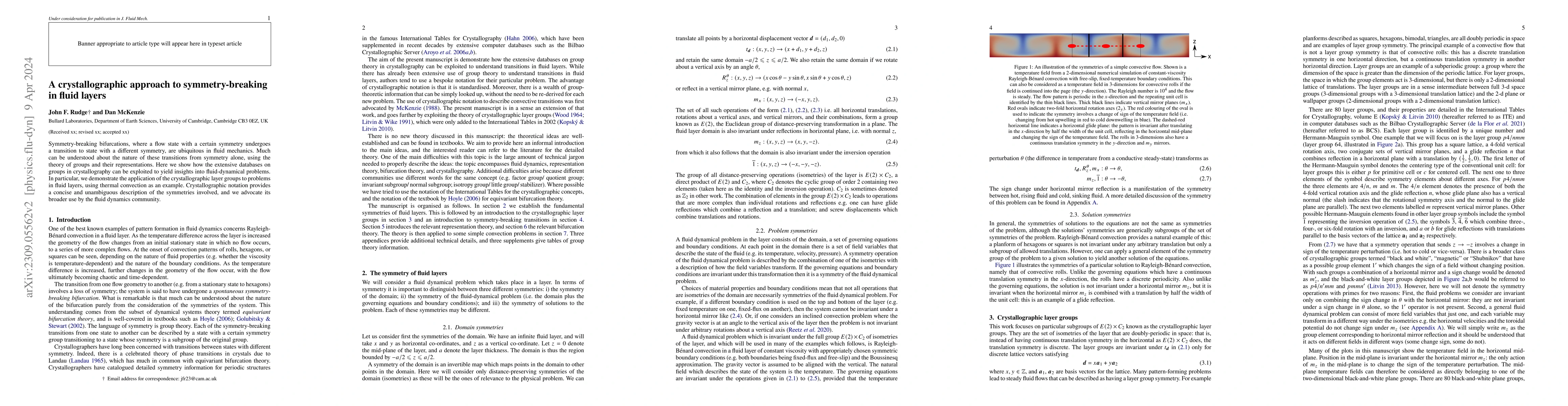 Thumbnail for A crystallographic approach to symmetry-breaking in fluid layers