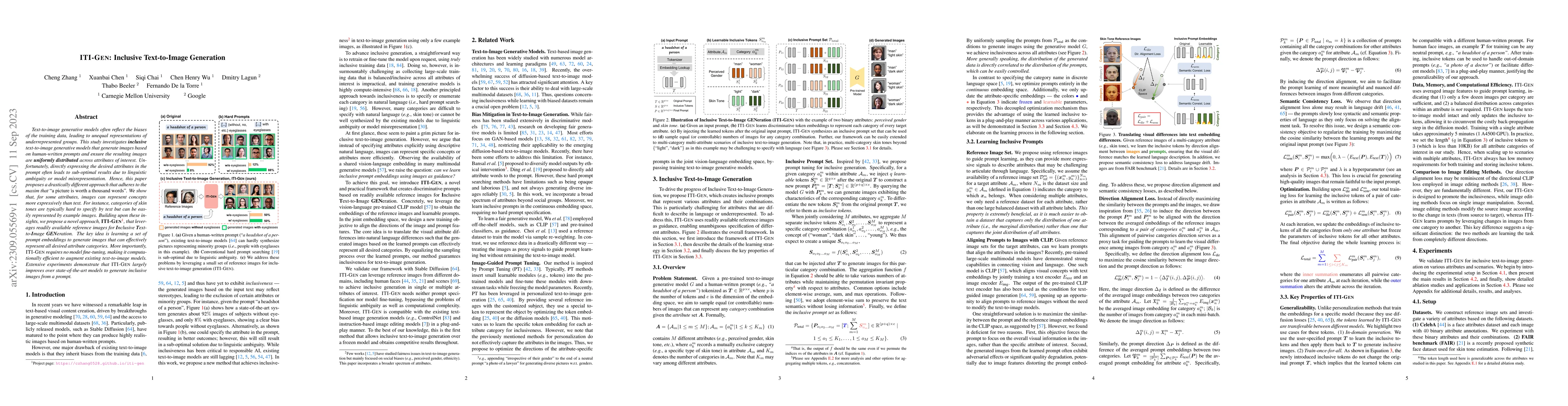Thumbnail for ITI-GEN: Inclusive Text-to-Image Generation