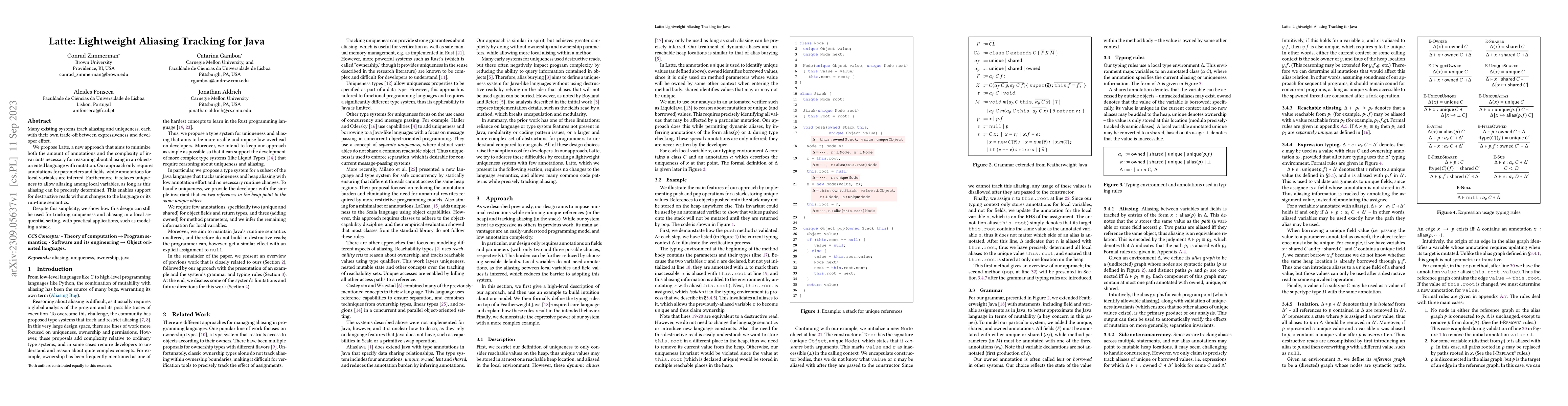 Thumbnail for Latte: Lightweight Aliasing Tracking for Java
