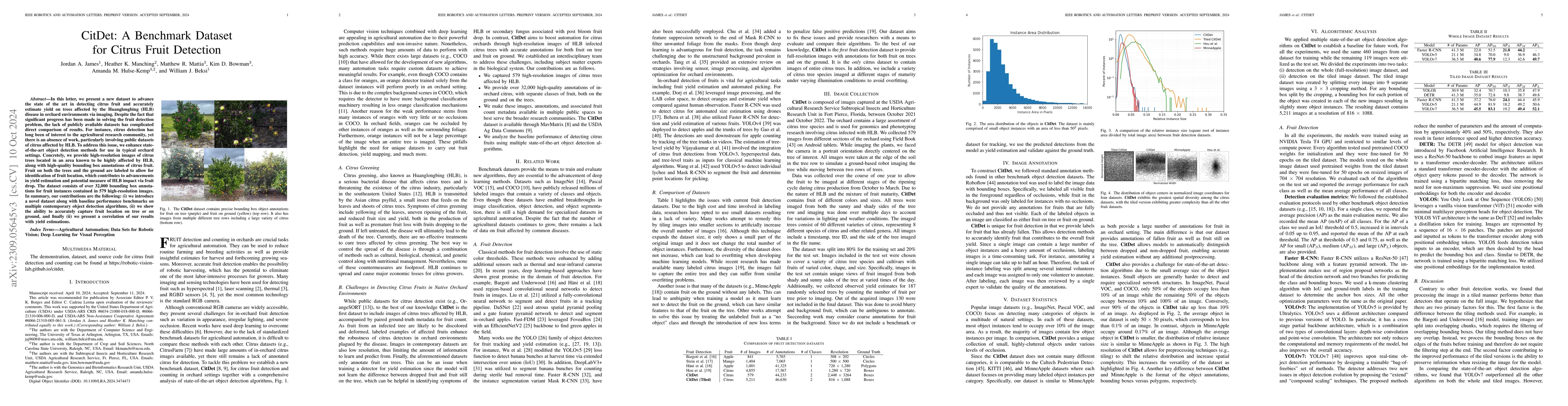 Thumbnail for CitDet: A Benchmark Dataset for Citrus Fruit Detection
