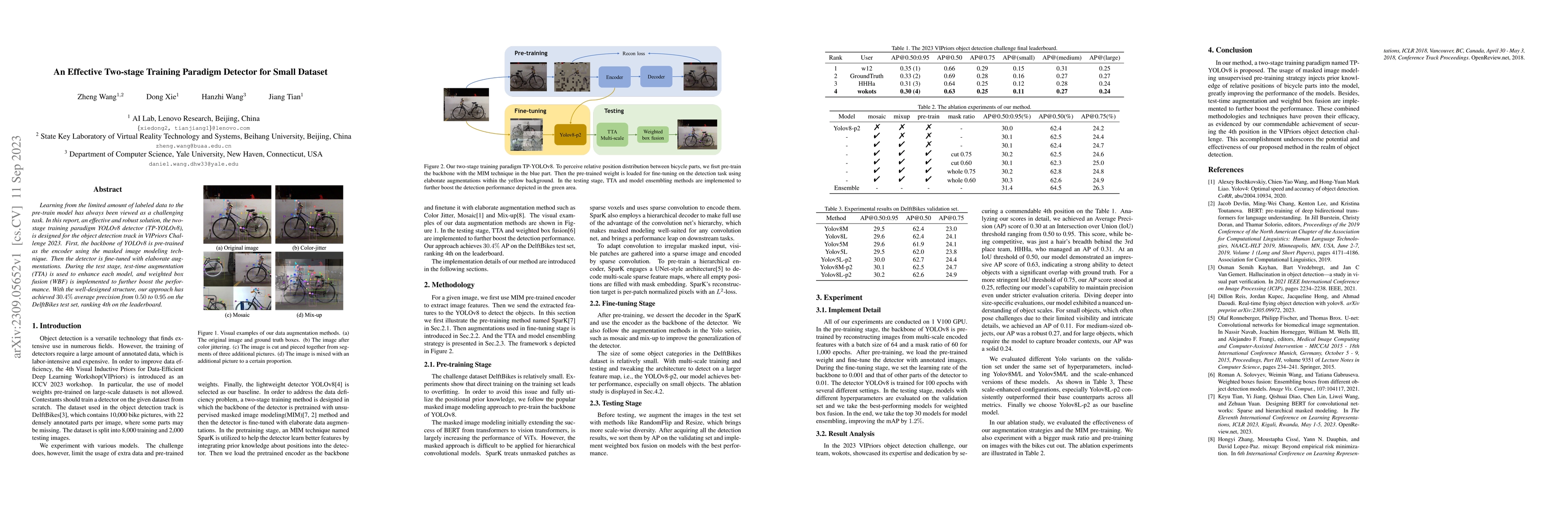 Thumbnail for An Effective Two-stage Training Paradigm Detector for Small Dataset