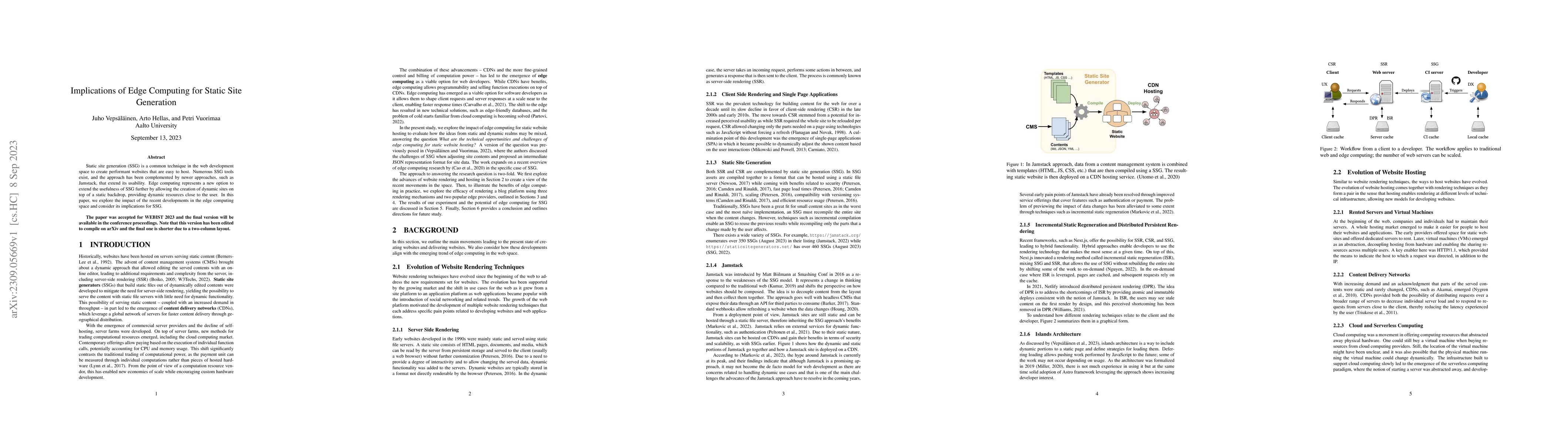 Thumbnail for Implications of Edge Computing for Static Site Generation