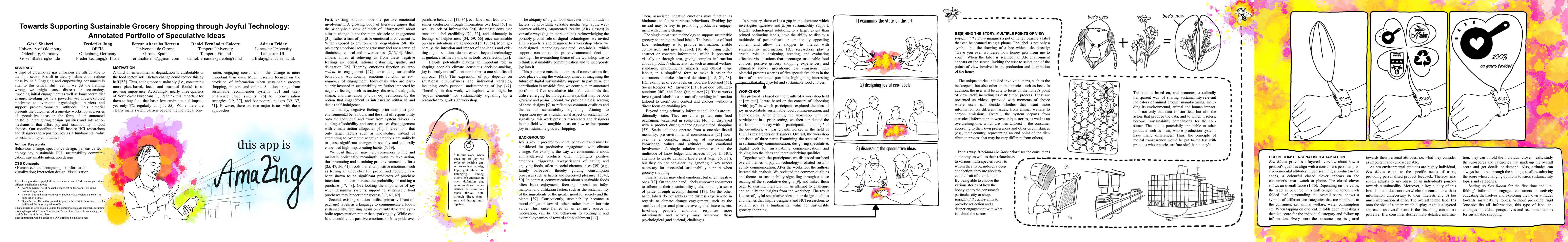 Thumbnail for Towards Supporting Sustainable Grocery Shopping through Joyful
  Technology: Annotated Portfolio of Speculative Ideas