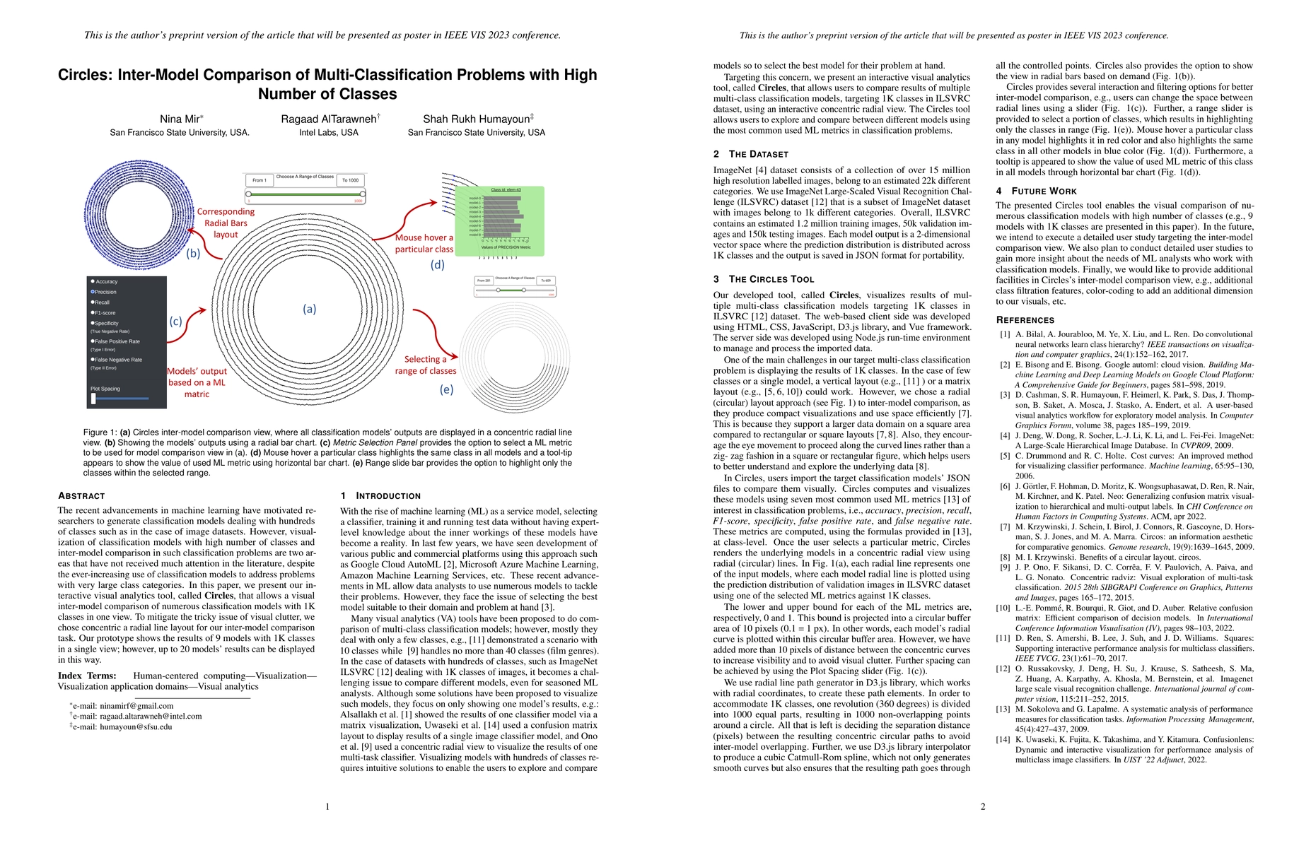 Thumbnail for Circles: Inter-Model Comparison of Multi-Classification Problems with
  High Number of Classes