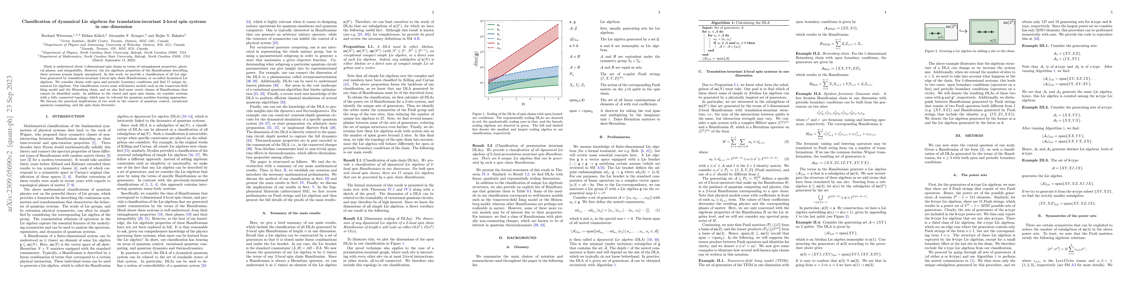 Thumbnail for Classification of dynamical Lie algebras for translation-invariant
  2-local spin systems in one dimension