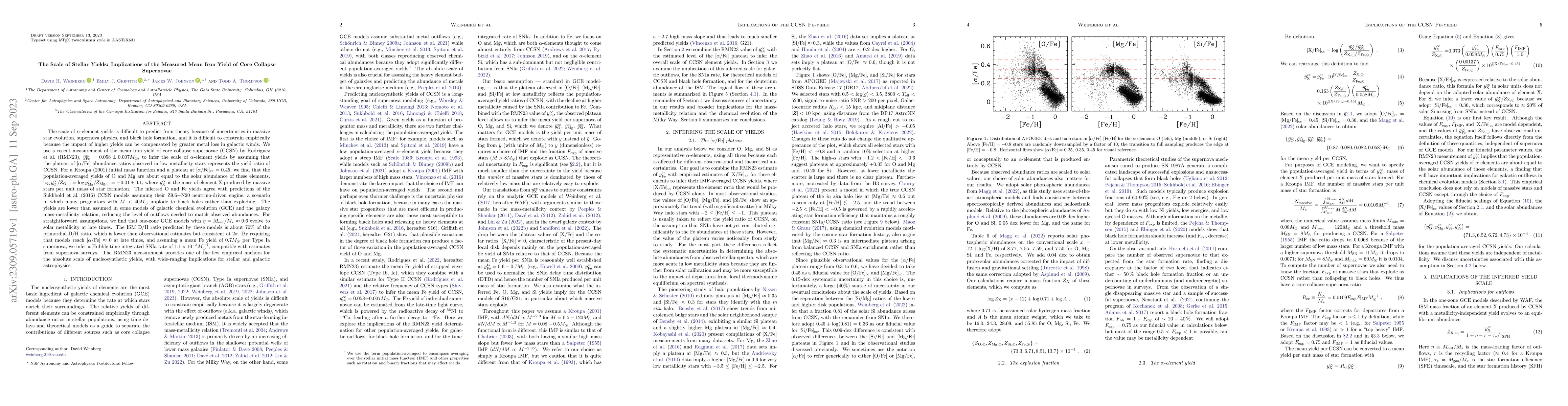 Thumbnail for The Scale of Stellar Yields: Implications of the Measured Mean Iron
  Yield of Core Collapse Supernovae
